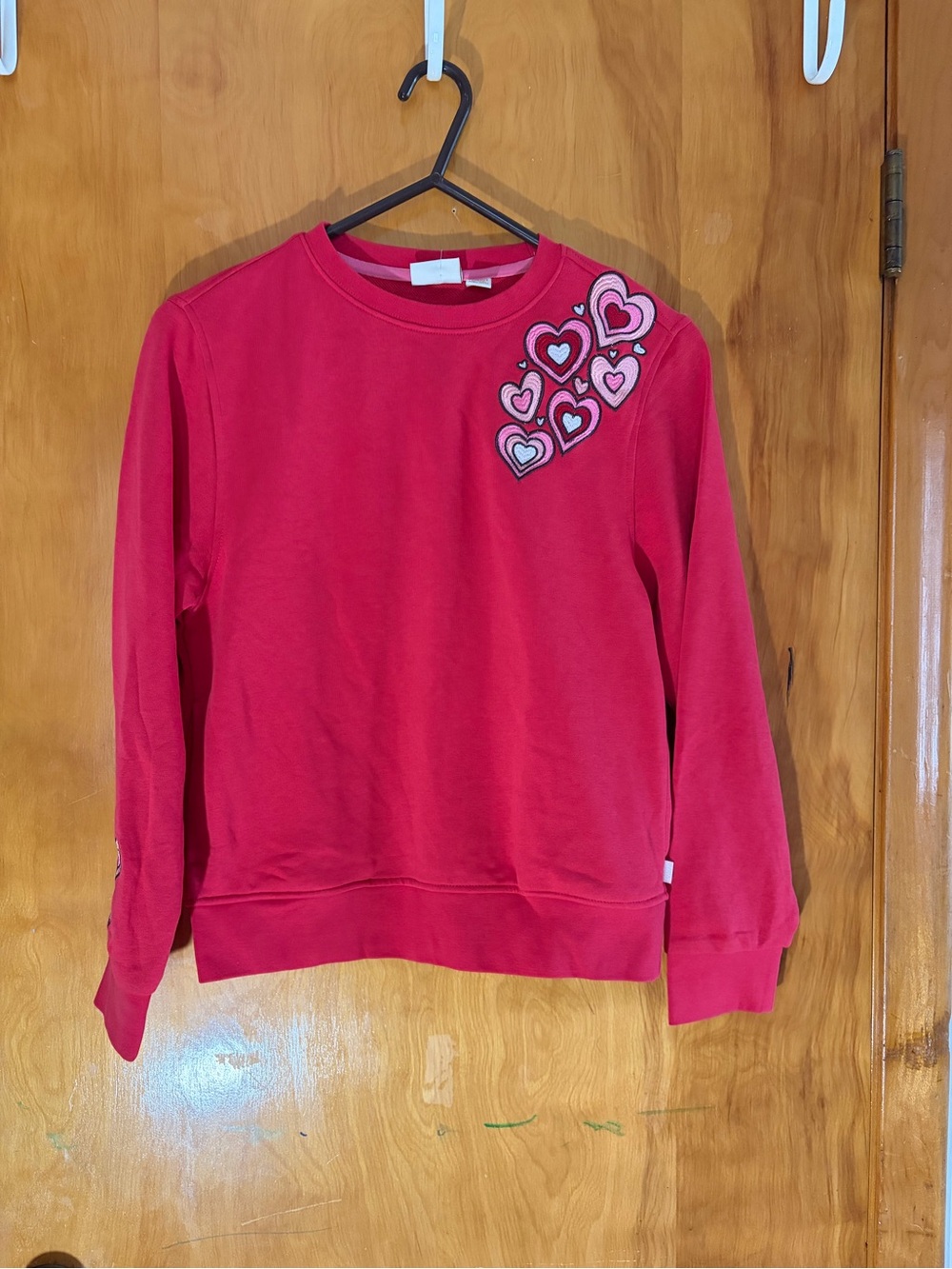 Girls' Red Heart-Accent Crewneck Sweatshirt